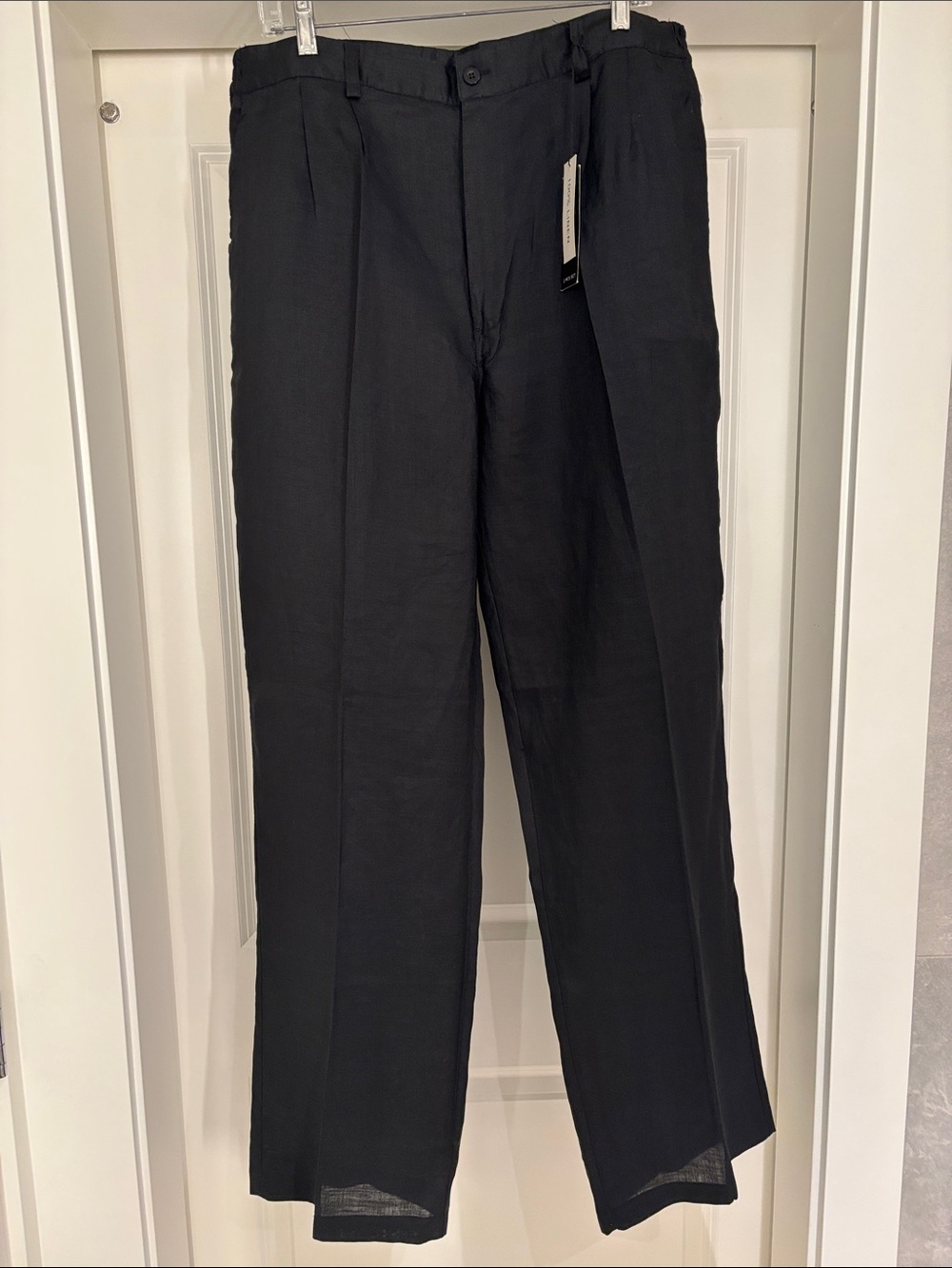Godbody Men’s 100% Linen Black Dress Pants XL. 36 38